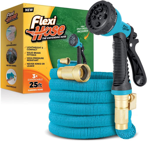 100 ft Black Expandable Garden Hose with Brass Fittings, Pack of 2 B592