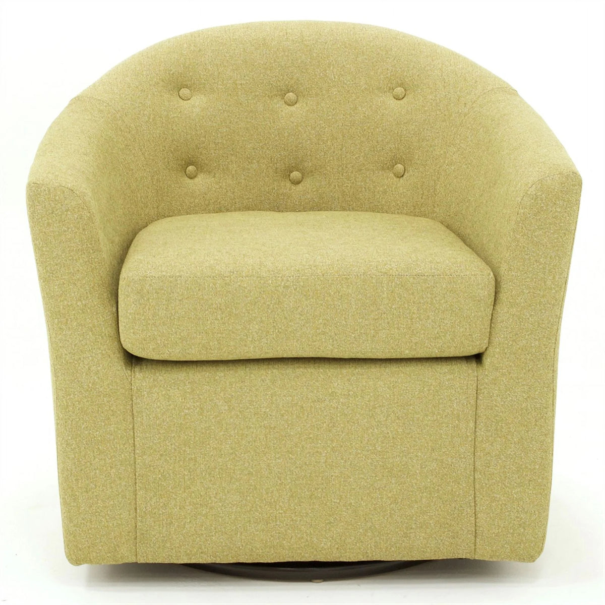 Yellow Fabric Tufted Swivel Chair V2321