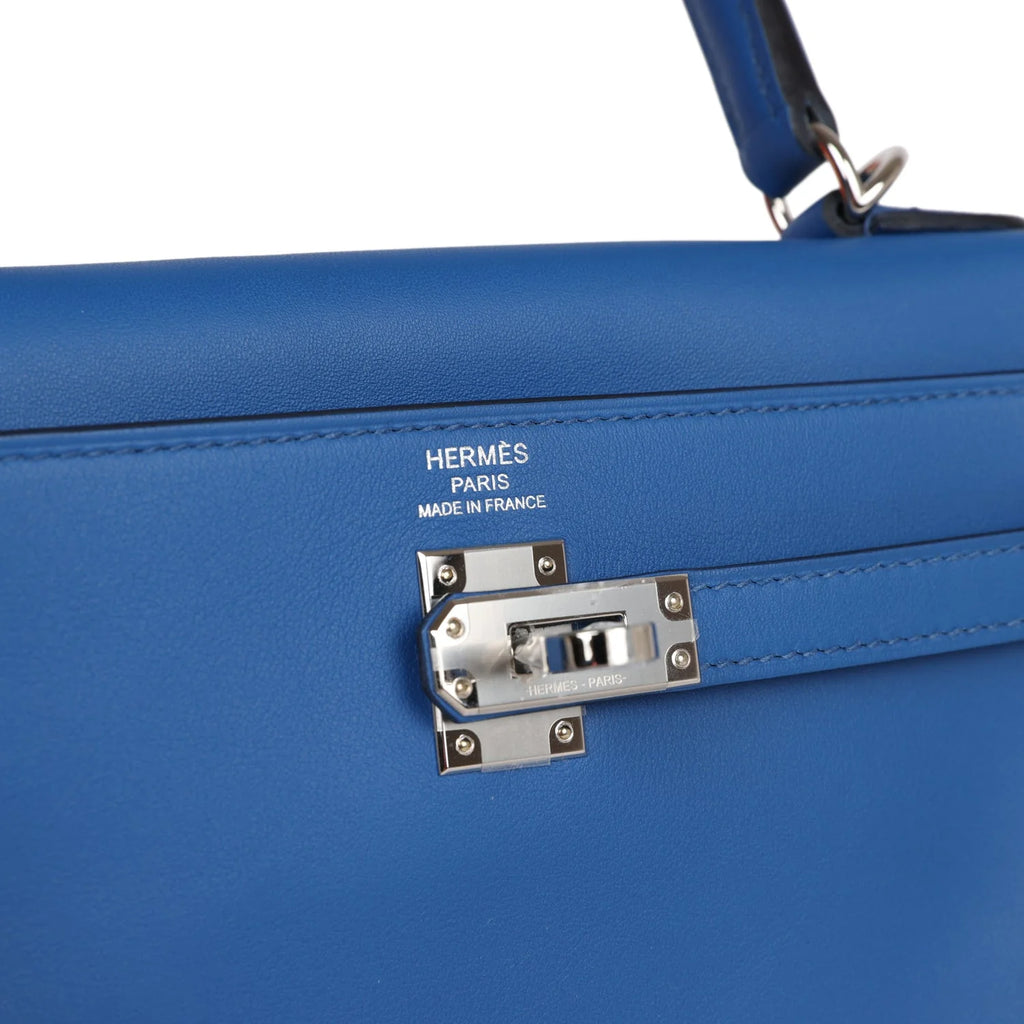 Kelly Retourne 25 Bleu France Swift Palladium Hardware O962932