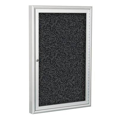 Indoor Enclosed Bulletin Board Cabinet with 1 Door Z883265