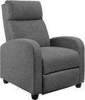 Light-Blue Fabric Recliner Chair Y89460