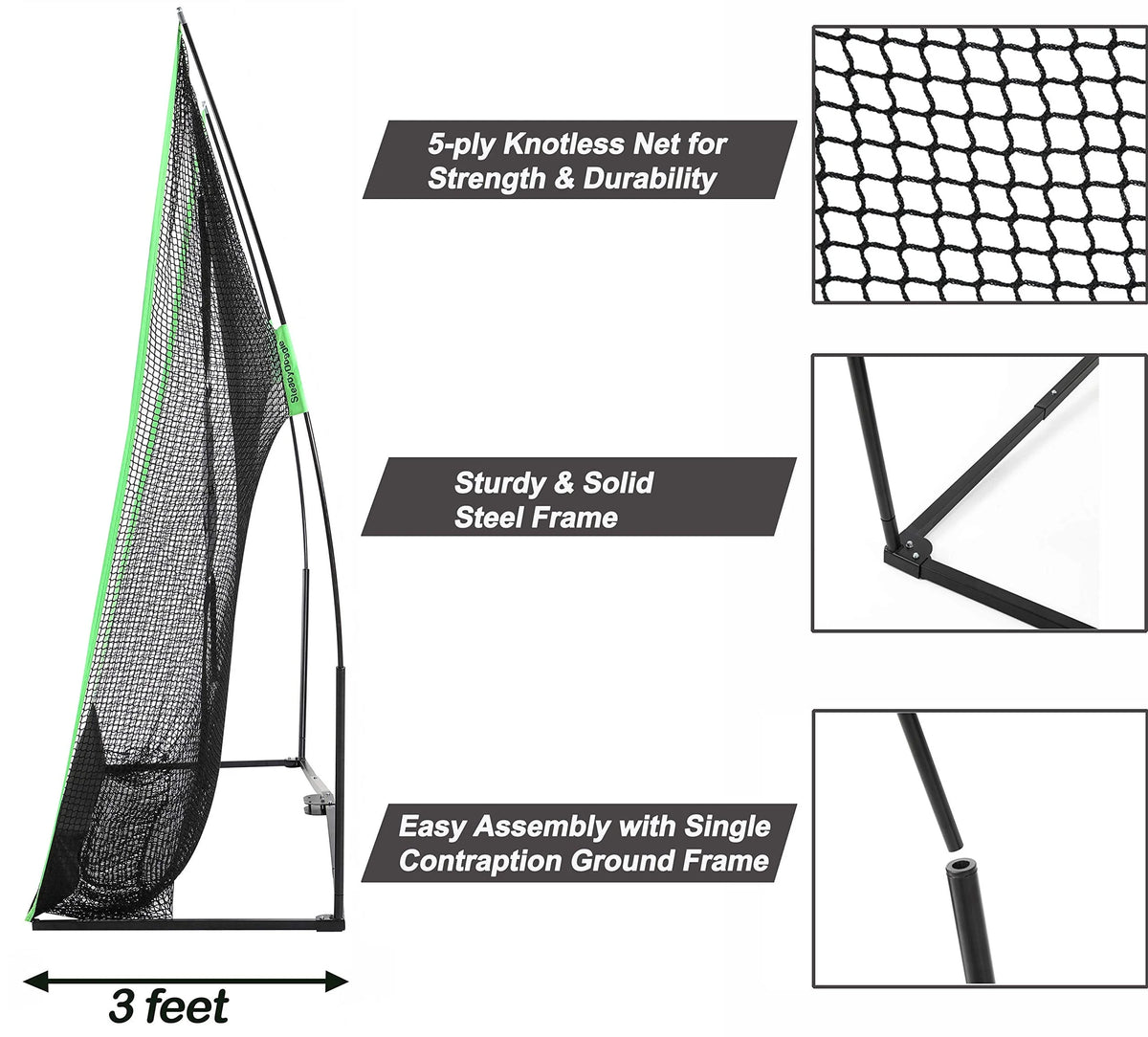 10 x 7ft Golf Net and Practice Mat D737