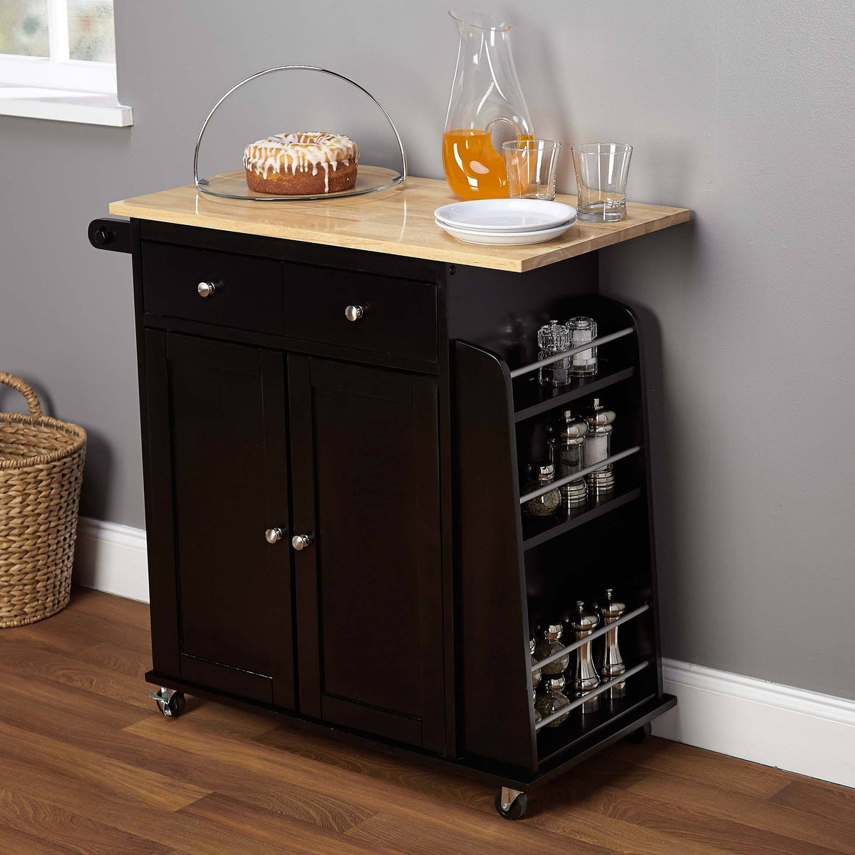 Kitchen Cart Black E783