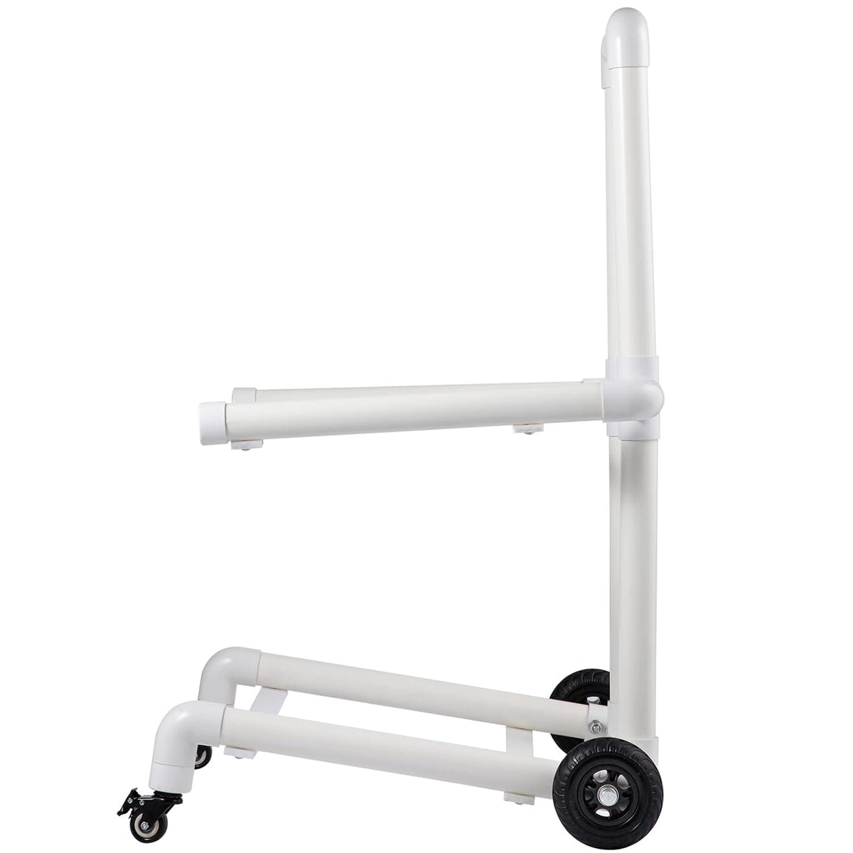 White 4 Wheels PVC Plastic Recycling Cart P33942