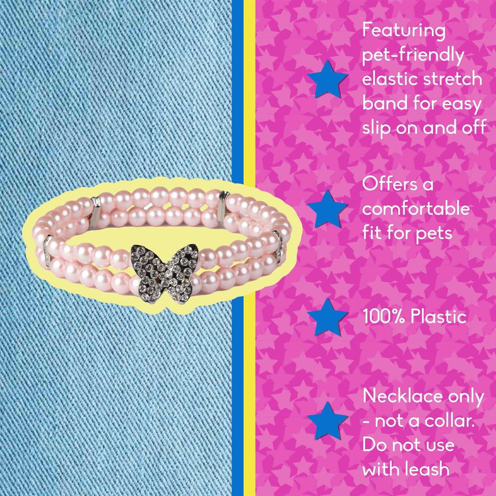 Pink Sparkling Butterfly Neck Piece E31894
