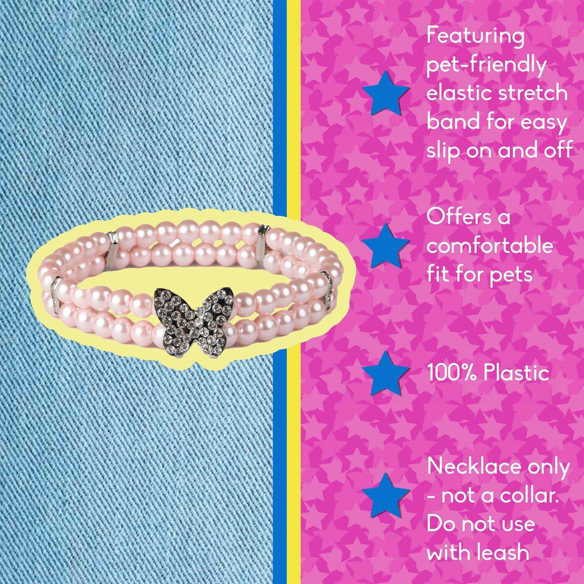 Pink Sparkling Butterfly Neck Piece E31894