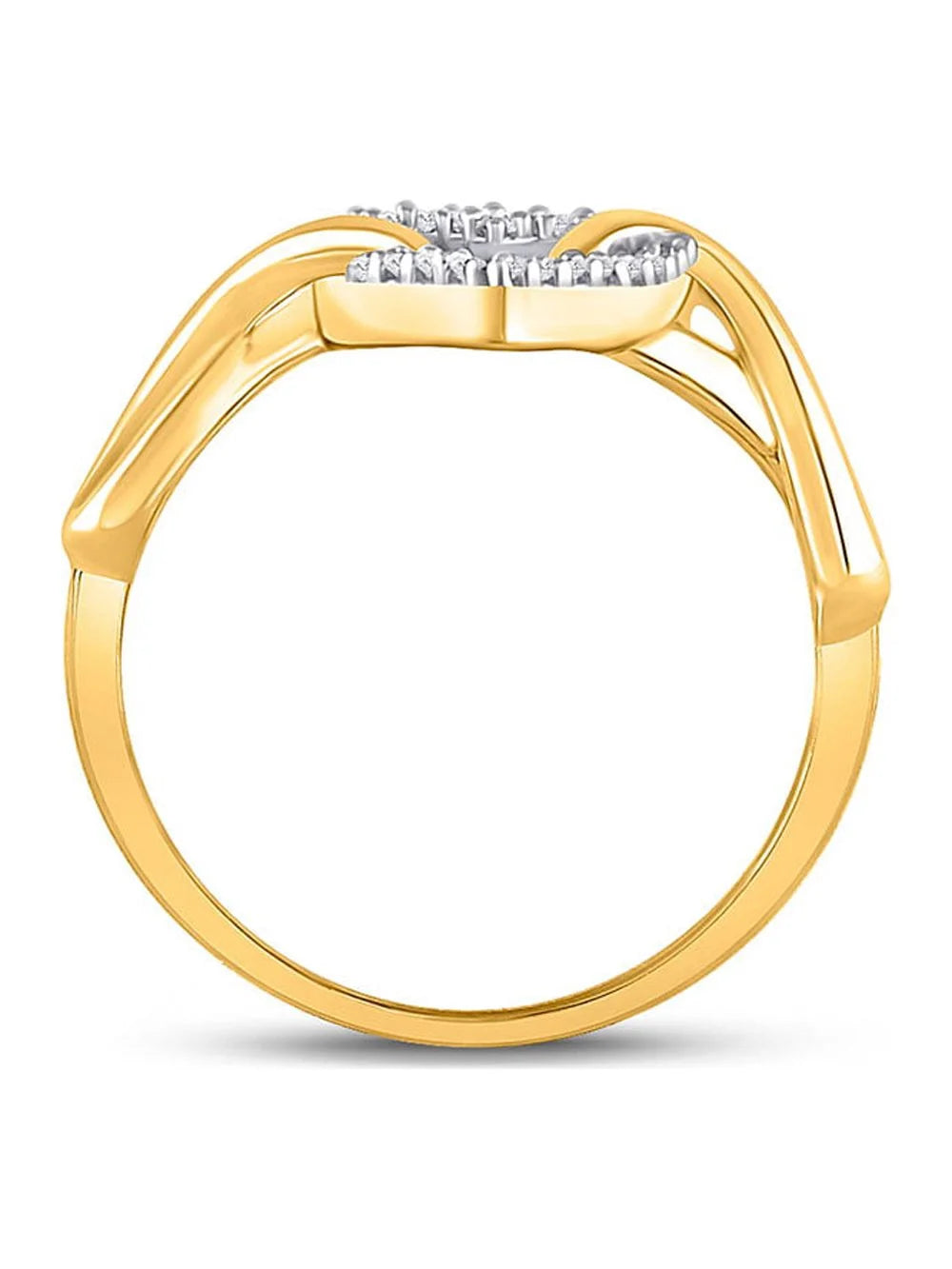 10kt Yellow Gold Diamond Heart Ring Q954262
