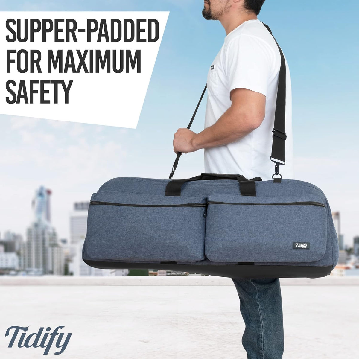 Telescope and Tripod Case/Bag with Padded Accessories Pockets J2219