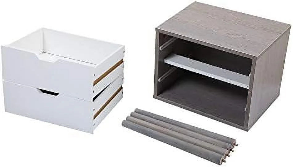 Blue Nightstand with Drawer Solid Wood Leg I35650