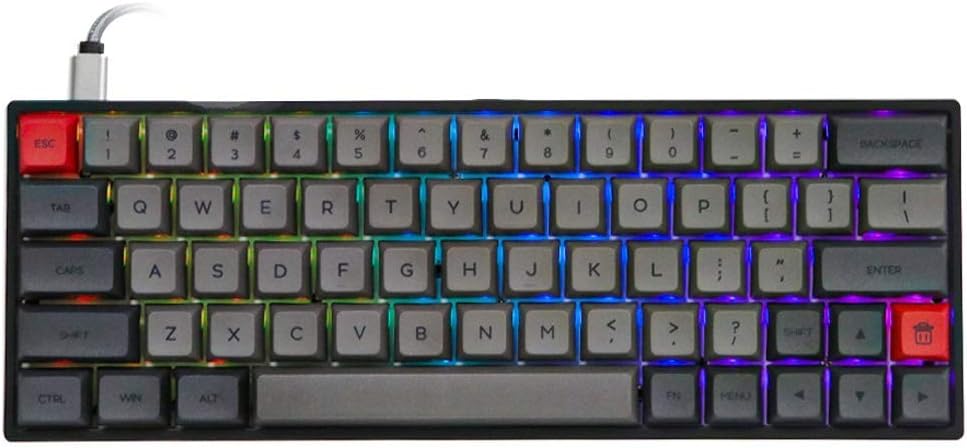 Hot Swappable Bluetooth 5.1 Wireless/Wired RGB Backlit Mechanical Keyboard H6067