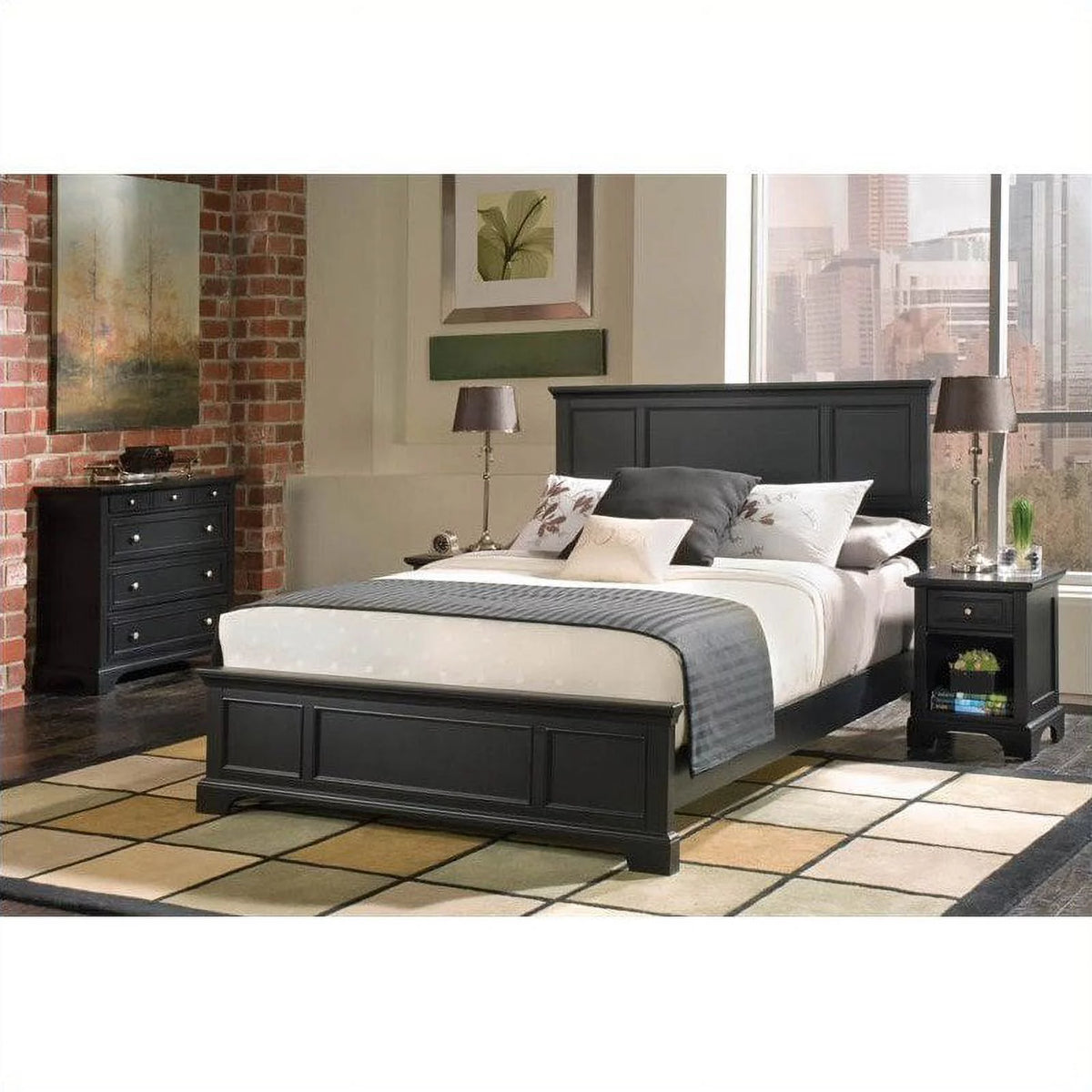 Black Queen Bed W69442