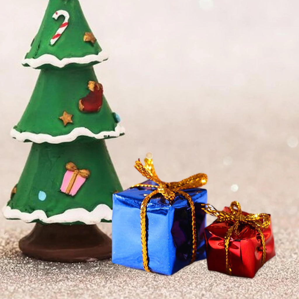 2Pcs Miniature Foil Ornaments 1:12 DIY Xmas Candy Box Blue Red F290945