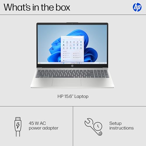 15.6 inch Laptop, HD Touchscreen Display, AMD Ryzen 3 7320U, 8 GB RAM, 256 GB SSD, AMD Radeon Graphics, Windows 11 Home, Natural Silver I659815