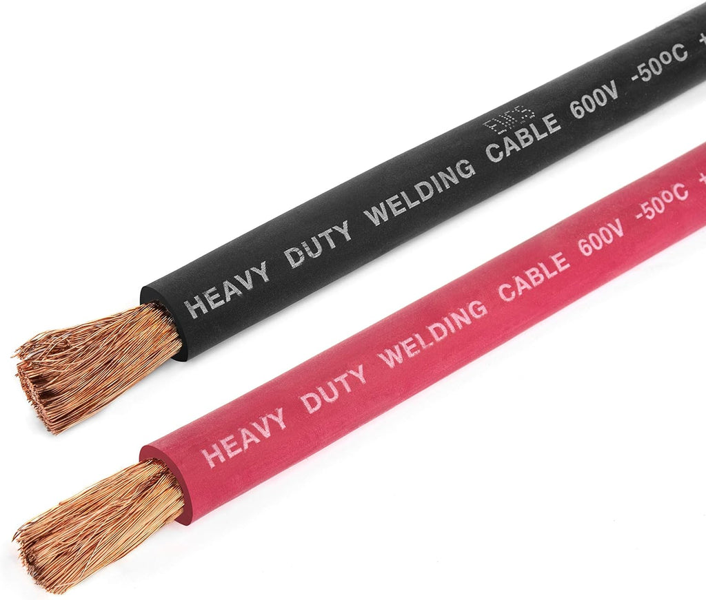 2 Gauge Welding Cable Black Red Combo Pack 20 Feet I673