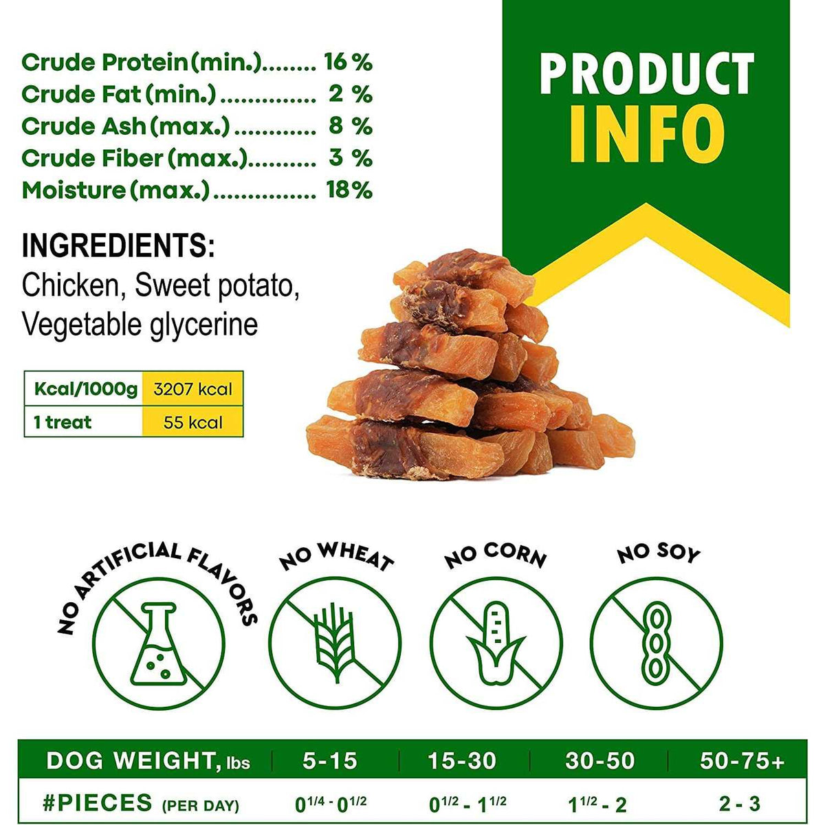 Sweet Potato Wrapped with Chicken Natural Chew Treats Grain Free L903
