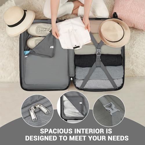 20-Inch Black Hardside Carry-on Suitcase with Spinner Wheels X679661