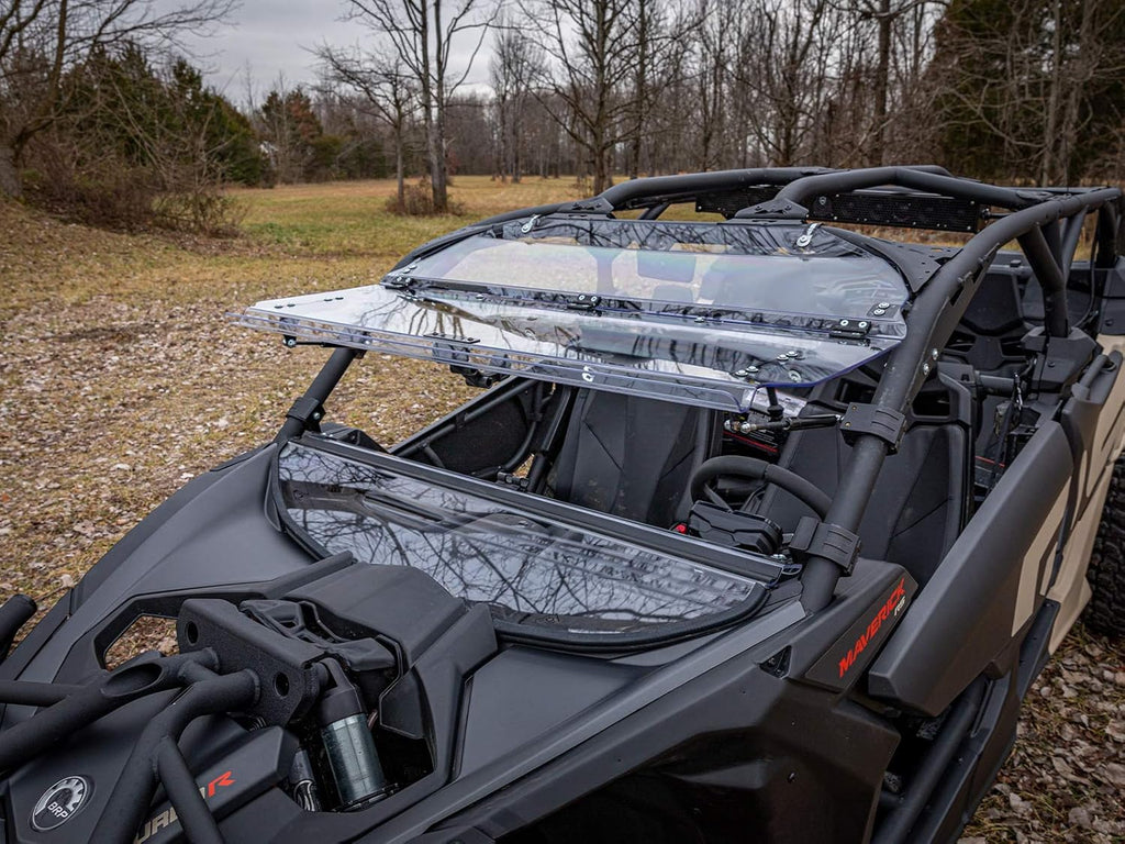 Scratch Resistant Flip Windshield for Can-Am Maverick X3, 1/4 Thick Polycarbonate M409931