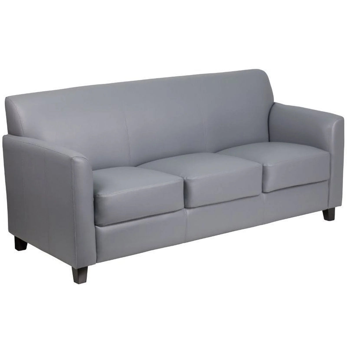 Gray Leather Reception Sofa W705889