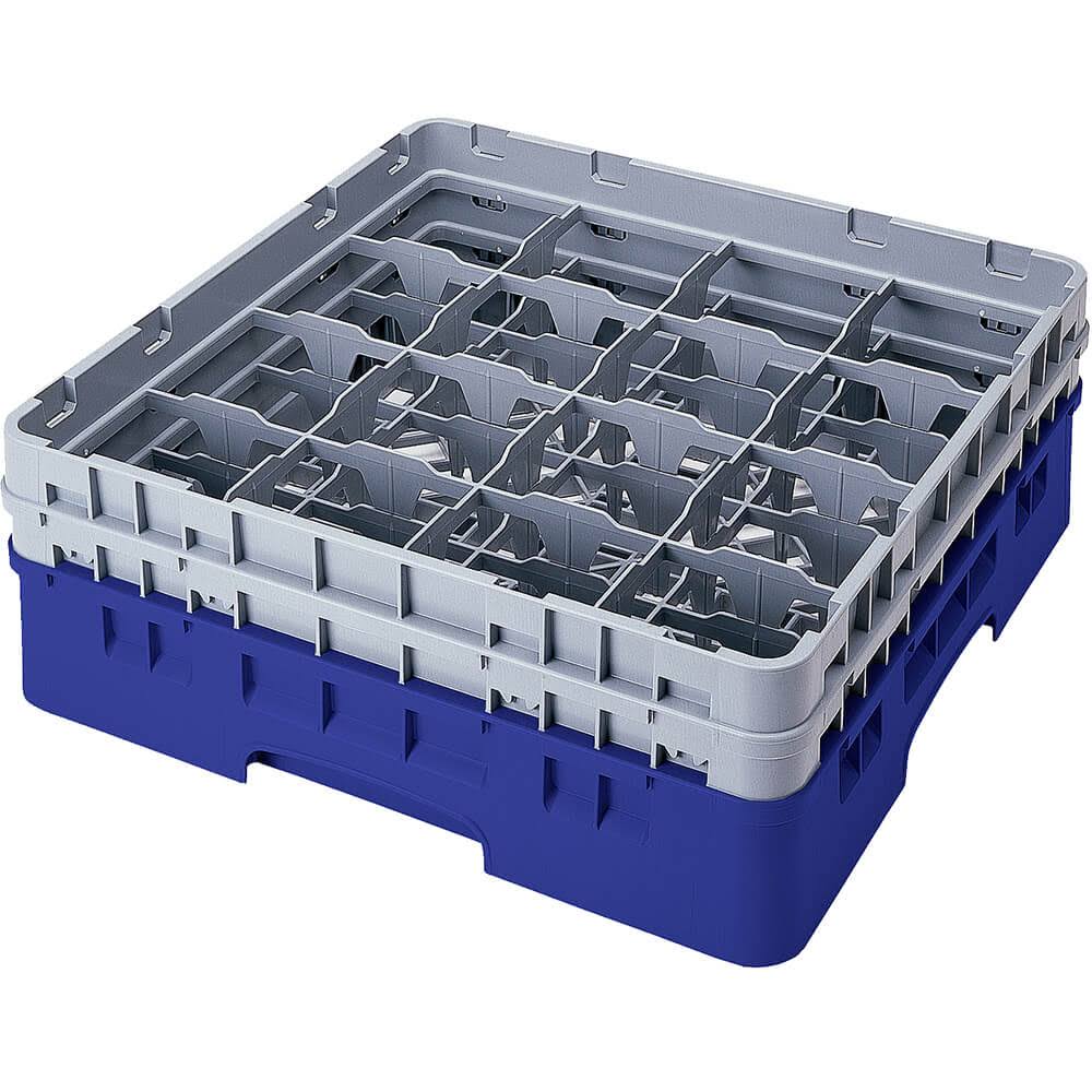 Blue 16 Comp. Full Size Glass Rack G342
