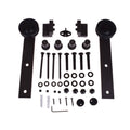 72 in. Matte Black Sliding Door Track and Hardware Set W877835