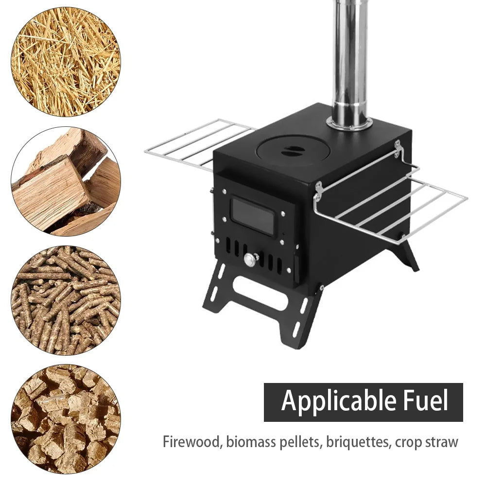 Stainless Steel Foldable Camping Wood Burning Stove X349754