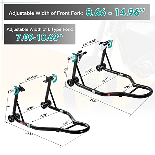 Motorcycle Rear Wheel Lift Stand Red Q1255