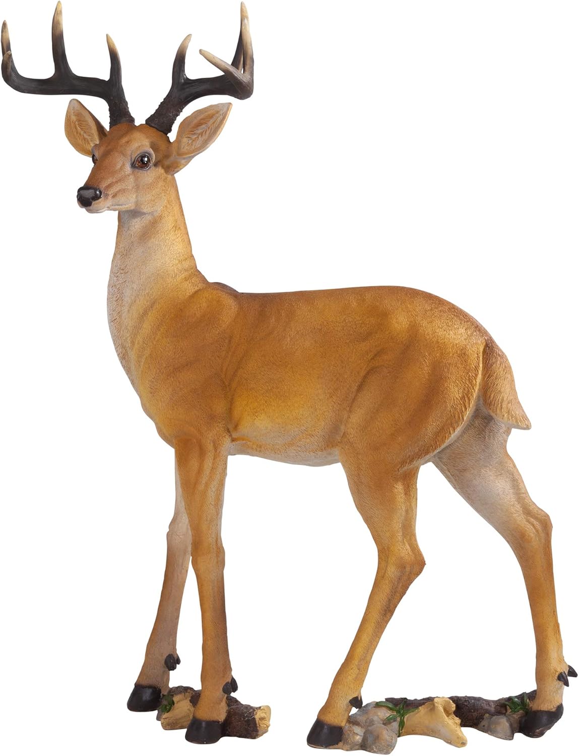 Woodland Buck Deer Garden Statue, 23 Inches Wide, 13 Inches Deep, 37 Inches High Q121