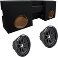 Compatible with 2005-2012 Toyota Tacoma Double Cab Dual 10 Sub Box Enclosure W932