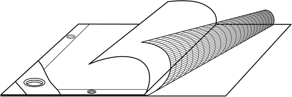 12x24ft Heavy Duty Poly Tarp Waterproof Tarpaulin Ground Sheet with Eyelets R99113