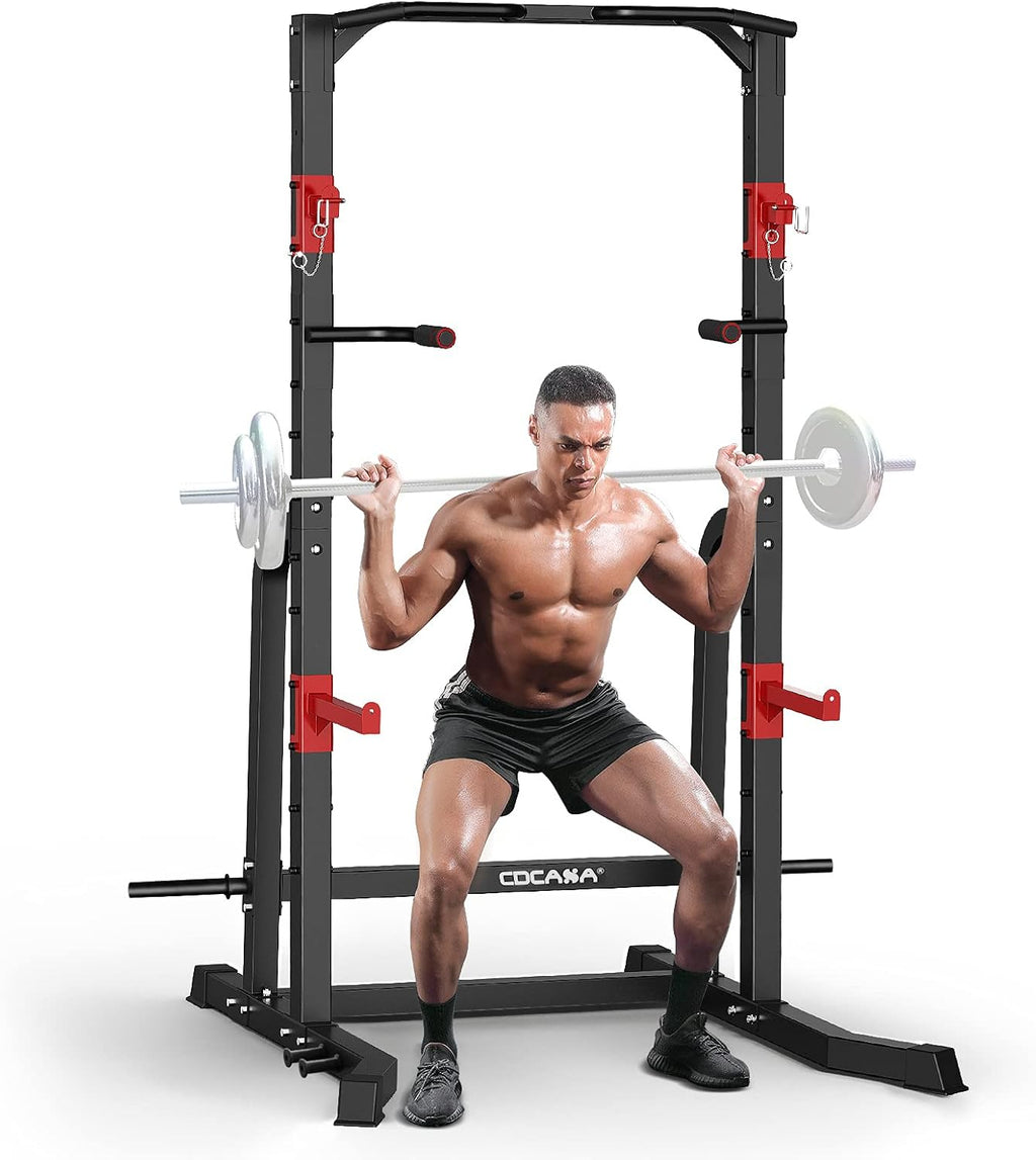 Power Squat Rack Cage with Pull Up Bar C738