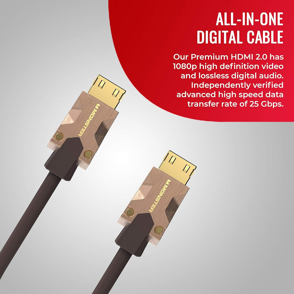 Certified Premium Ultra High Speed HDMI Cable - 2.0 4K 60Hz, 25 Gbps - 5 Meters (16.4 Ft) J5738