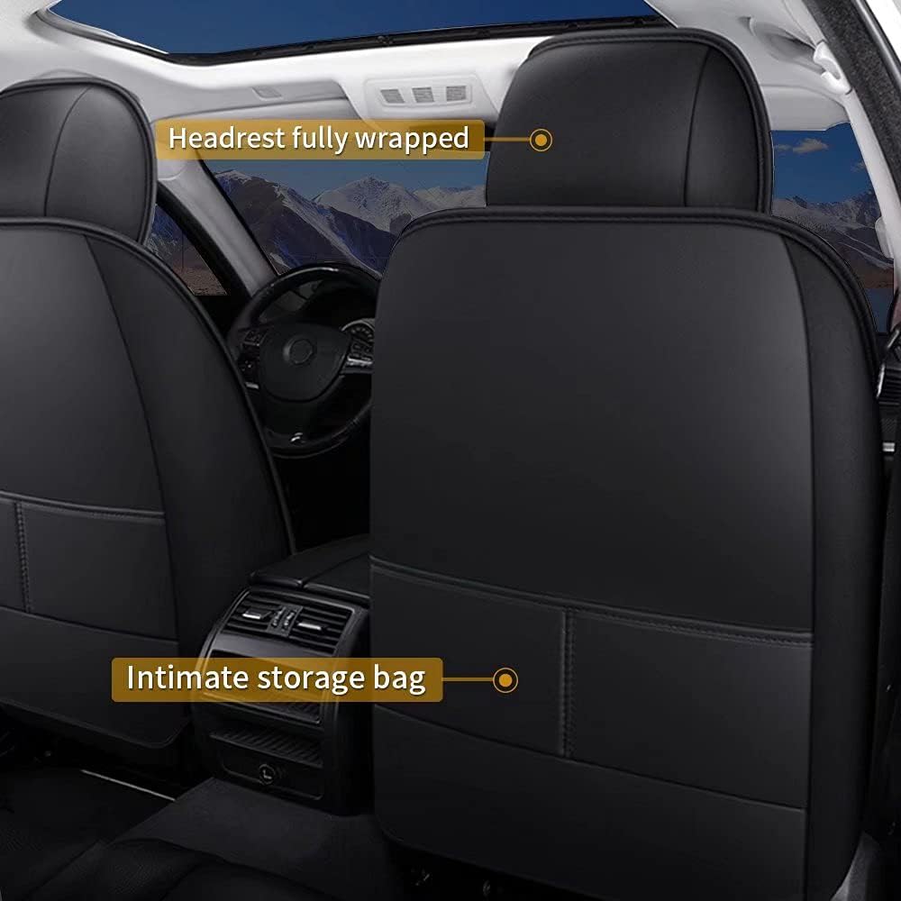 Custom Fit Full Set Waterproof Faux Leather Car Seat Covers M617626