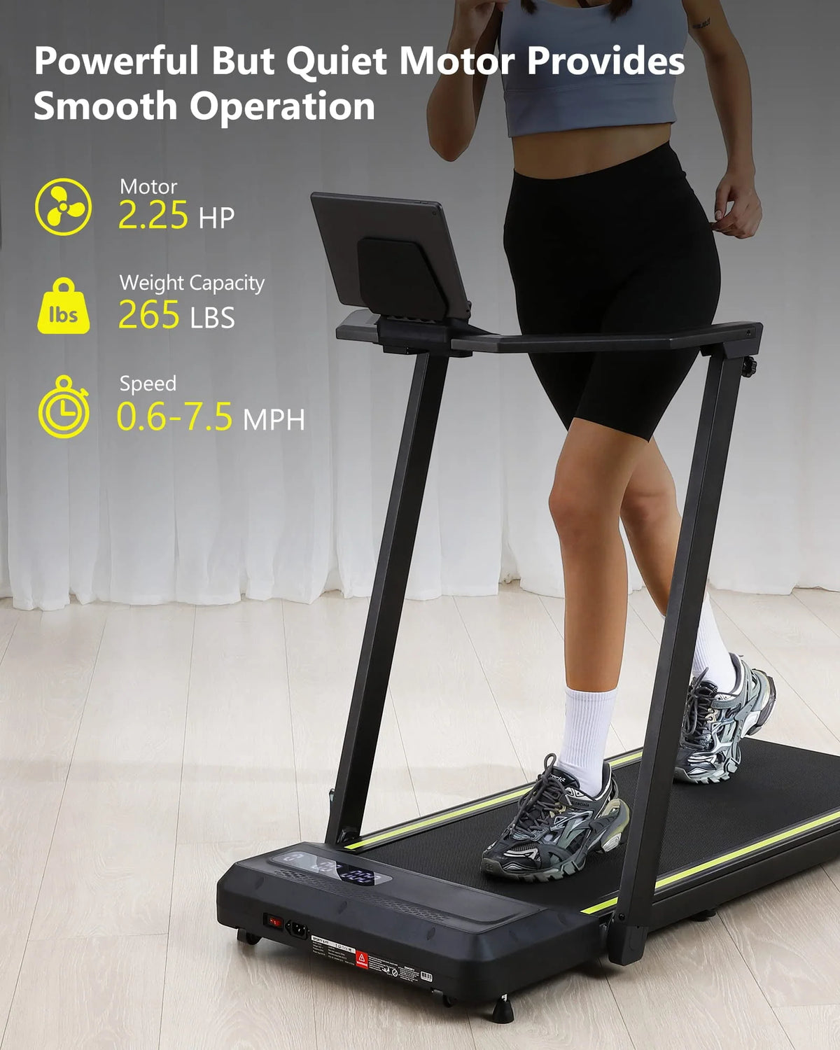 0.6-7.5 MPH Compact Treadmill with Remote X600571