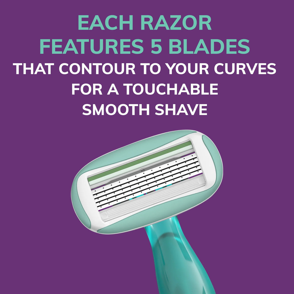 Women's Disposable Razors 5 Blades 2 Count V8111