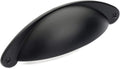 Black Flat Shaker Style Cabinet Hardware Pull, 25-Pack C76690