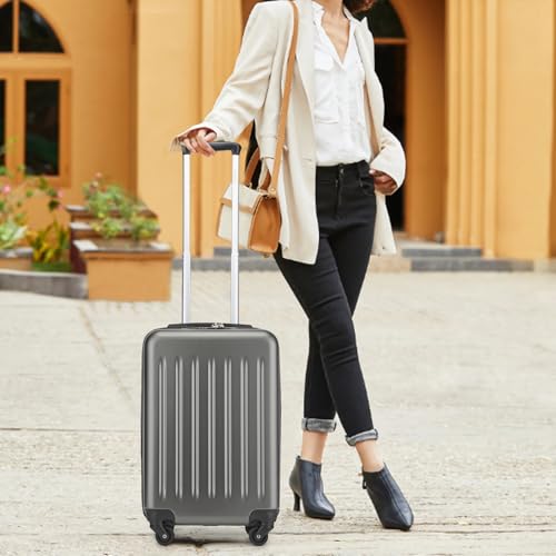 20-Inch Black Hardside Carry-on Suitcase with Spinner Wheels X679661