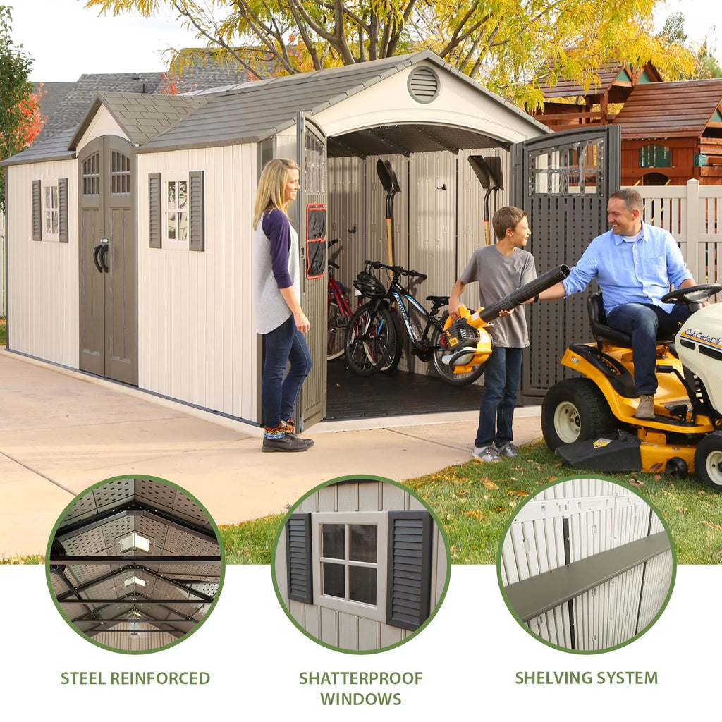 20 ft. x 8 ft. Outdoor Storage Shed Desert Sand A831