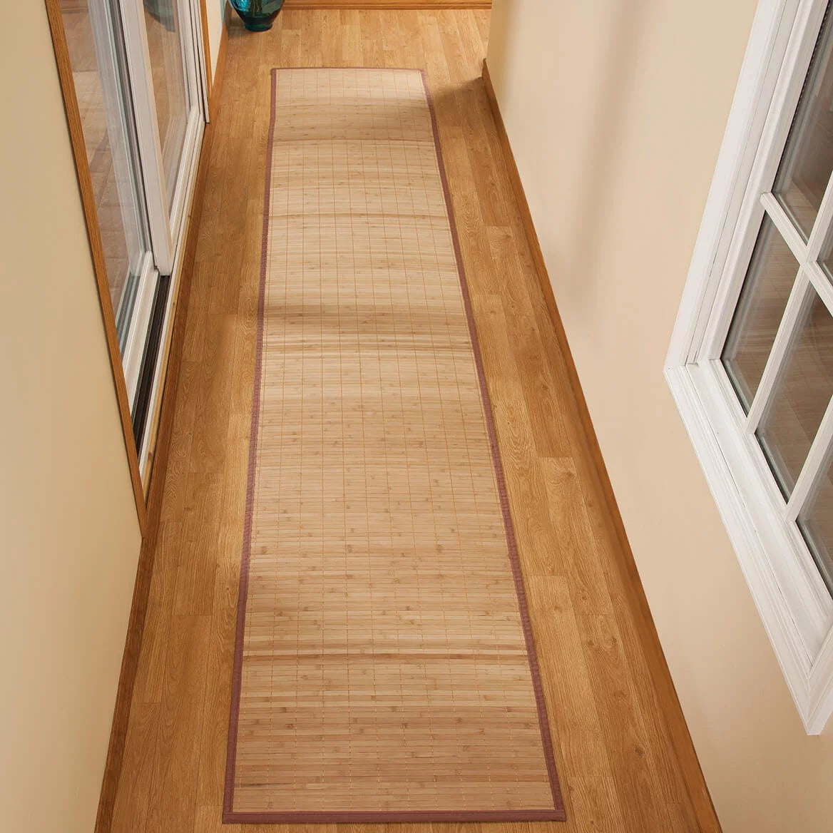Bamboo Non-Slip Runner with Nylon Trim, 23” x 118” E416