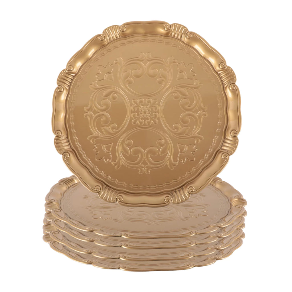 Gold Set of 4 Charger Plates B960