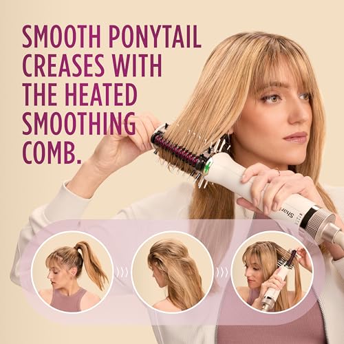SmoothStyle Heated Comb + Blow Dryer Brush with Heat Resistant Storage Bag H1322