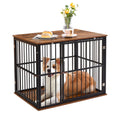 Medium Wooden Dog Crate Furniture with Washable Cushion Z841275