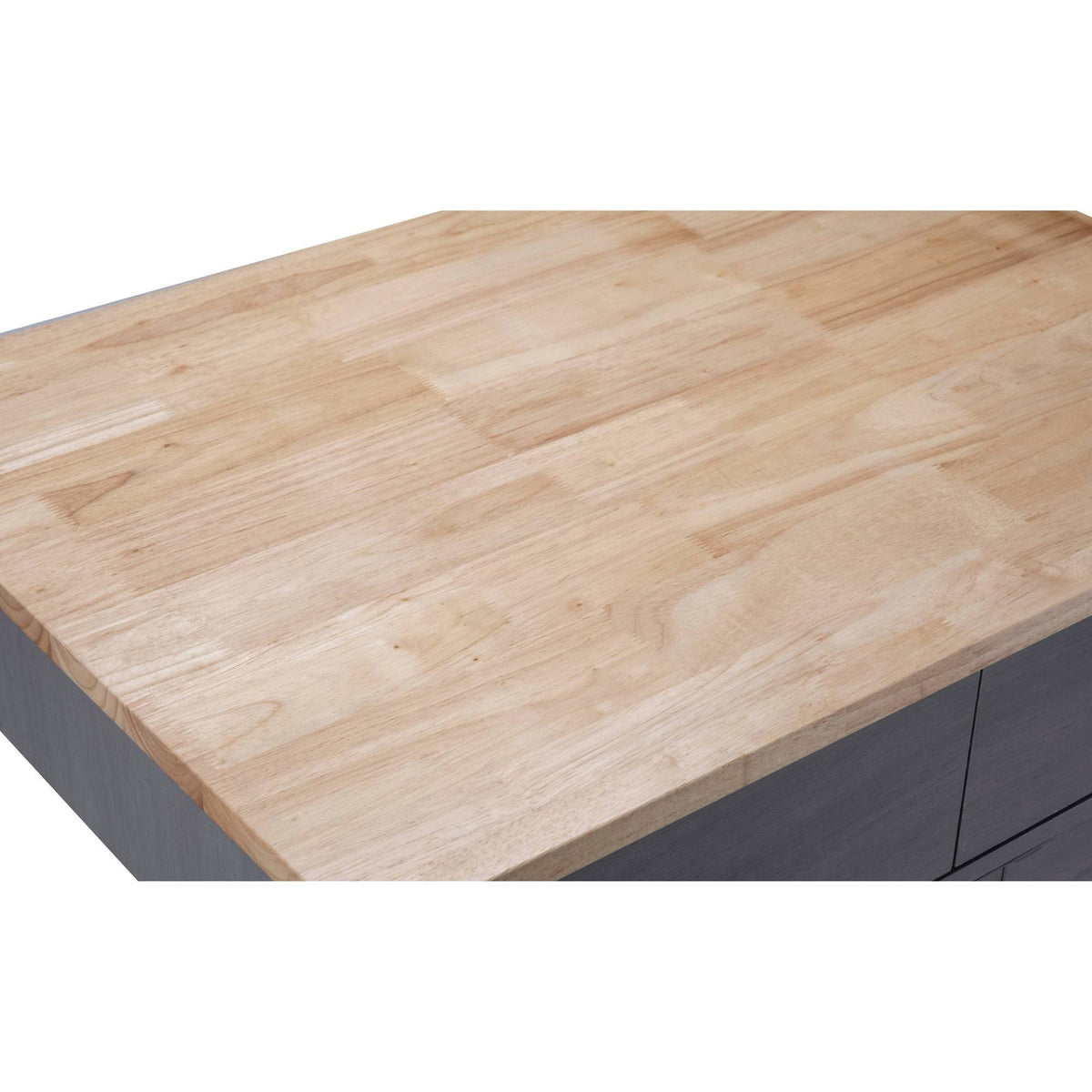 Gray Kitchen Cart with Wood Top B7097