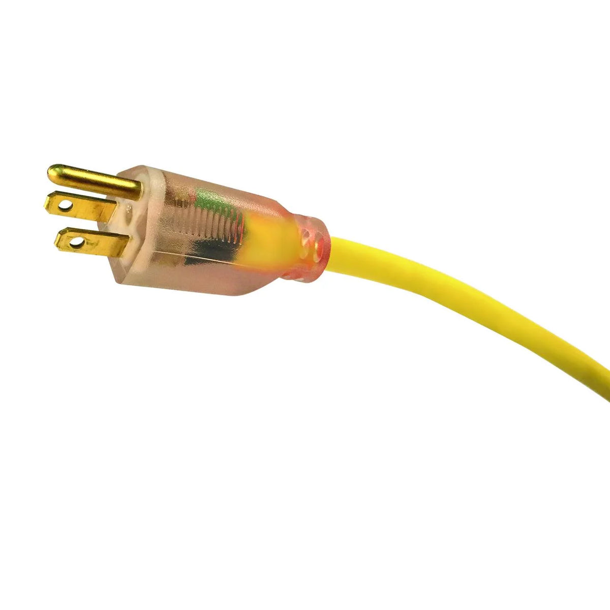 Yellow SJTW 15A Lighted Cord Set B3515