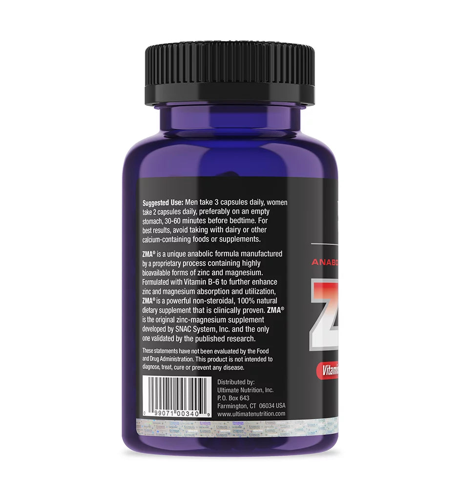 90 Capsules ZMA Vitamin & Mineral G2204