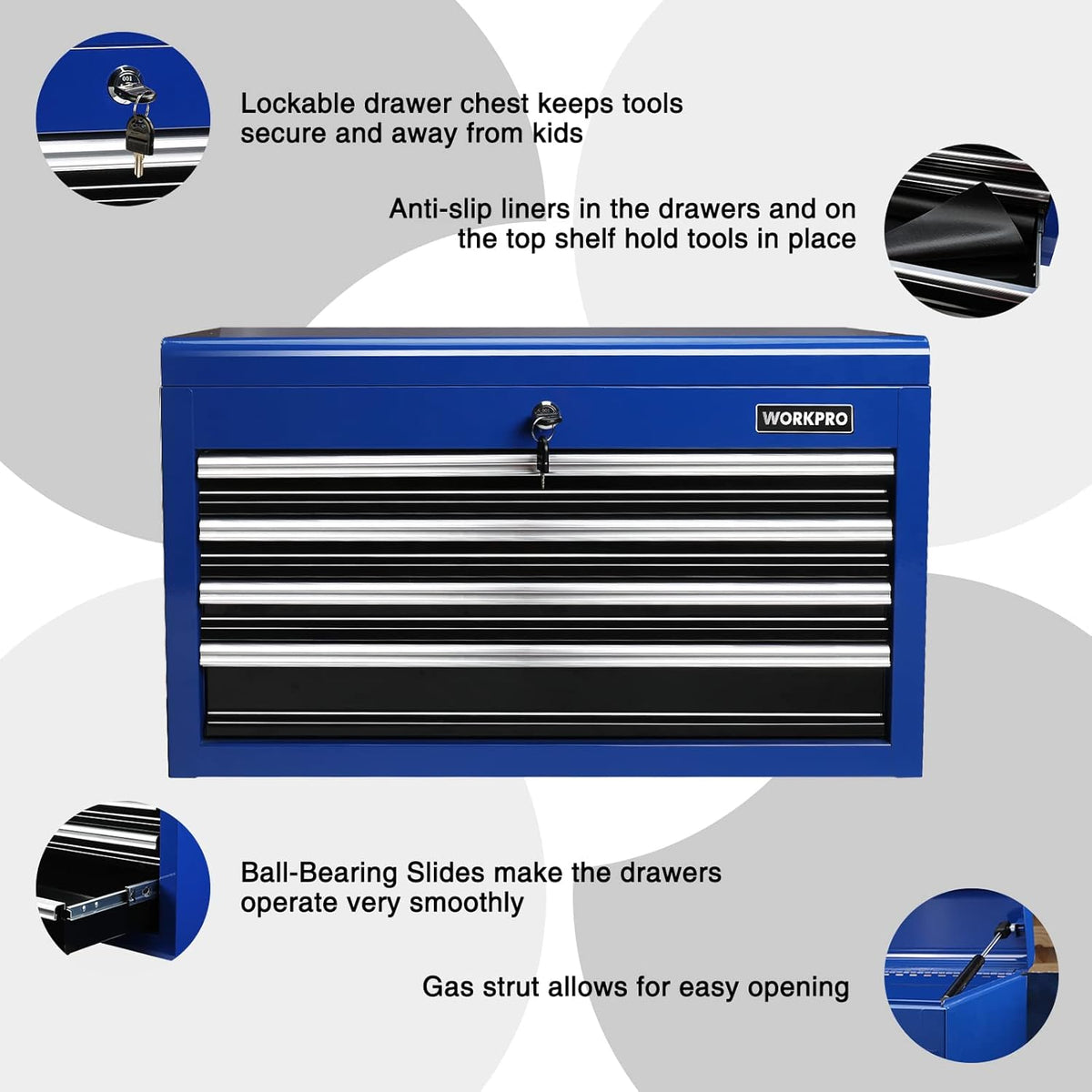 4-Drawer Metal Tool Chest with Locking System N970405