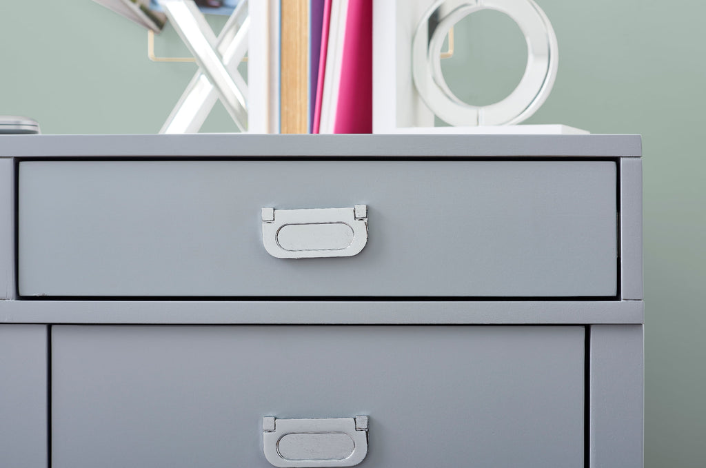 4 Drawer Desk with Side Storage Y162