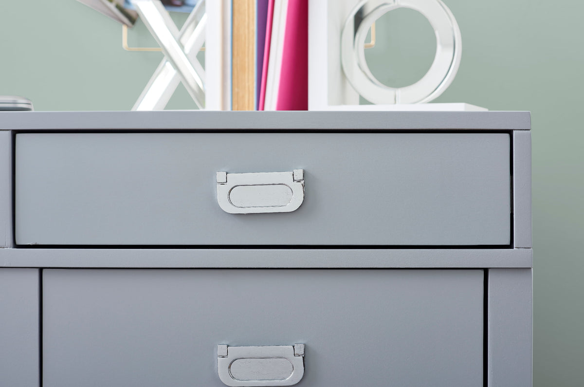 4 Drawer Desk with Side Storage Y162