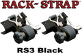 2 Pack Black 2 Inch Round Mounting Bracket with 8 Foot Black Polyester Strap with J Hook M991987