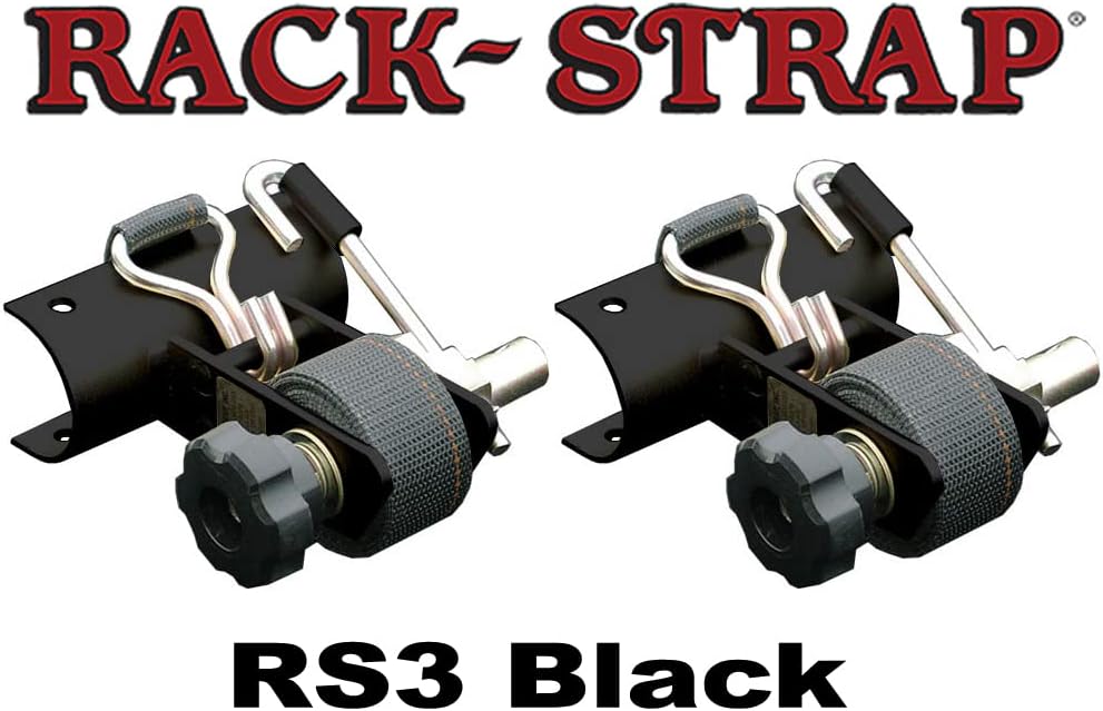 2 Pack Black 2 Inch Round Mounting Bracket with 8 Foot Black Polyester Strap with J Hook M991987