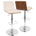 Cream Leather Adjustable Barstool S59548